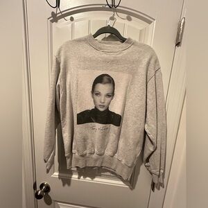 NWOT Anine Bing Kate Moss sweatshirt grey, small